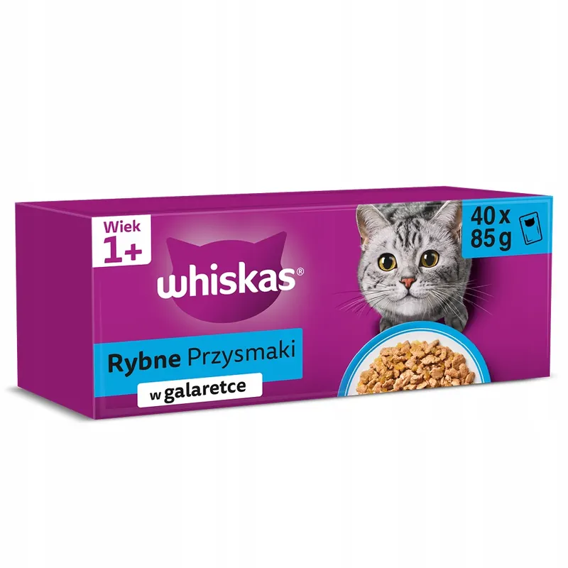 Whiskas Rybne Przysmaki W Galaretce Karma Dla Kota, Saszetki 40X85G