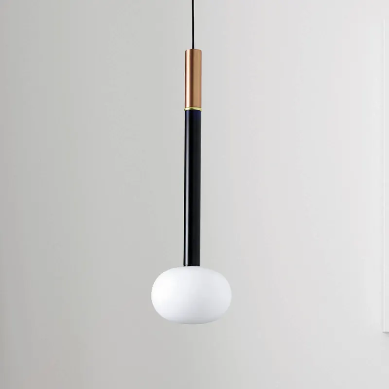 Lampa wisząca Mose, miedź, wysokość klosza 48 cm, 1-punktowa, szkło
