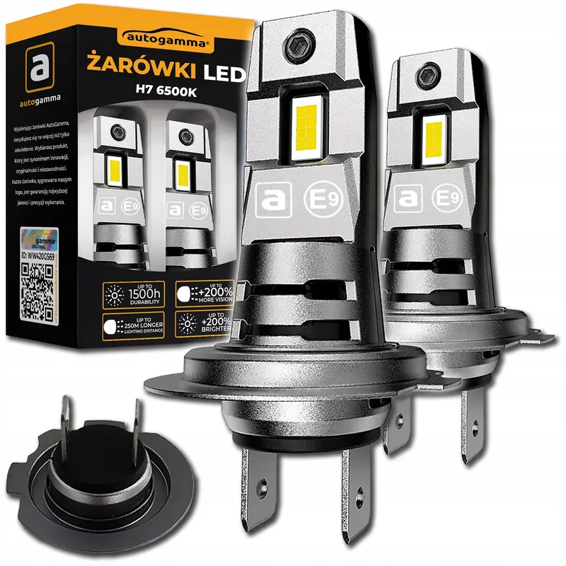 Żarówki Samochowowe Led H7 120W 24000LM 6500K Canbus +1000% Mocne 2 szt.