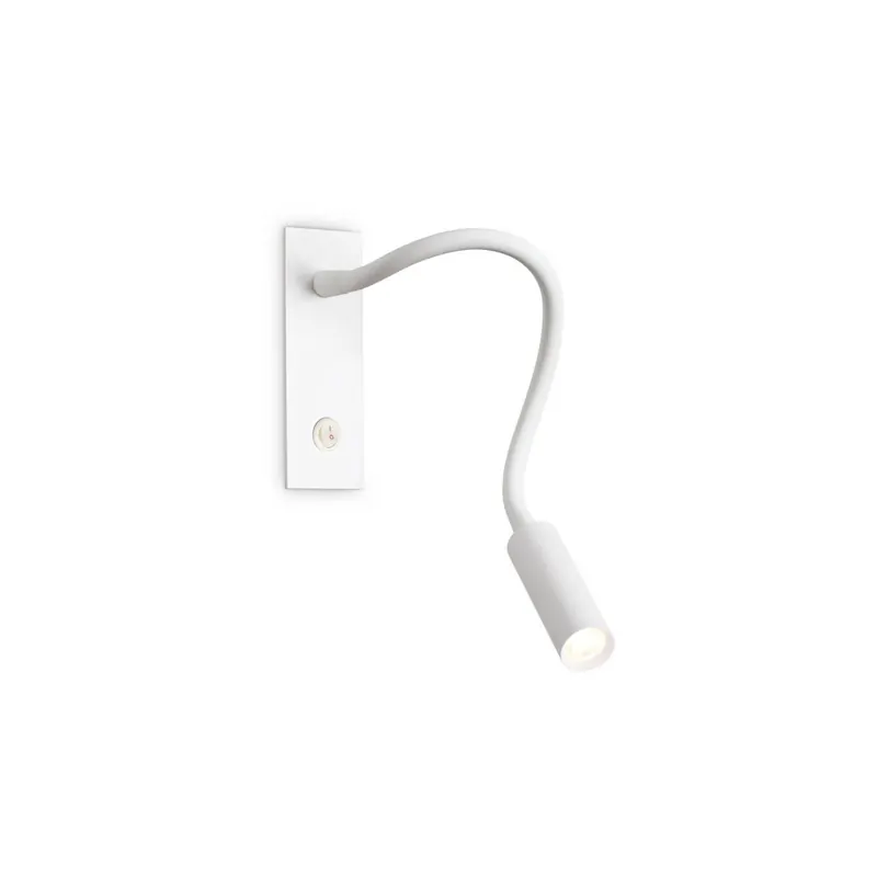 Ideal Lux Kinkiet LED IO, biały, elastyczne ramię, przełącznik