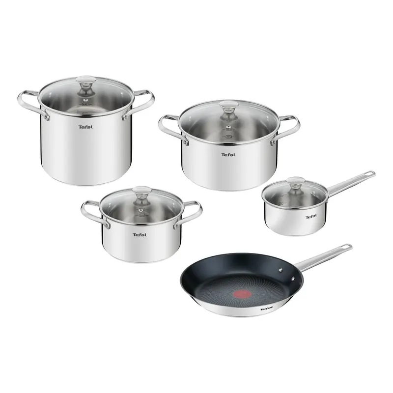 Zestaw garnków ze stali nierdzewnej 9 el. Cook Eat – Tefal
