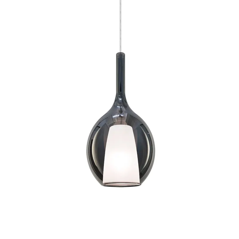 Ideal Lux Lampa wisząca Kalique 2, dymnoszara, Ø 18 cm