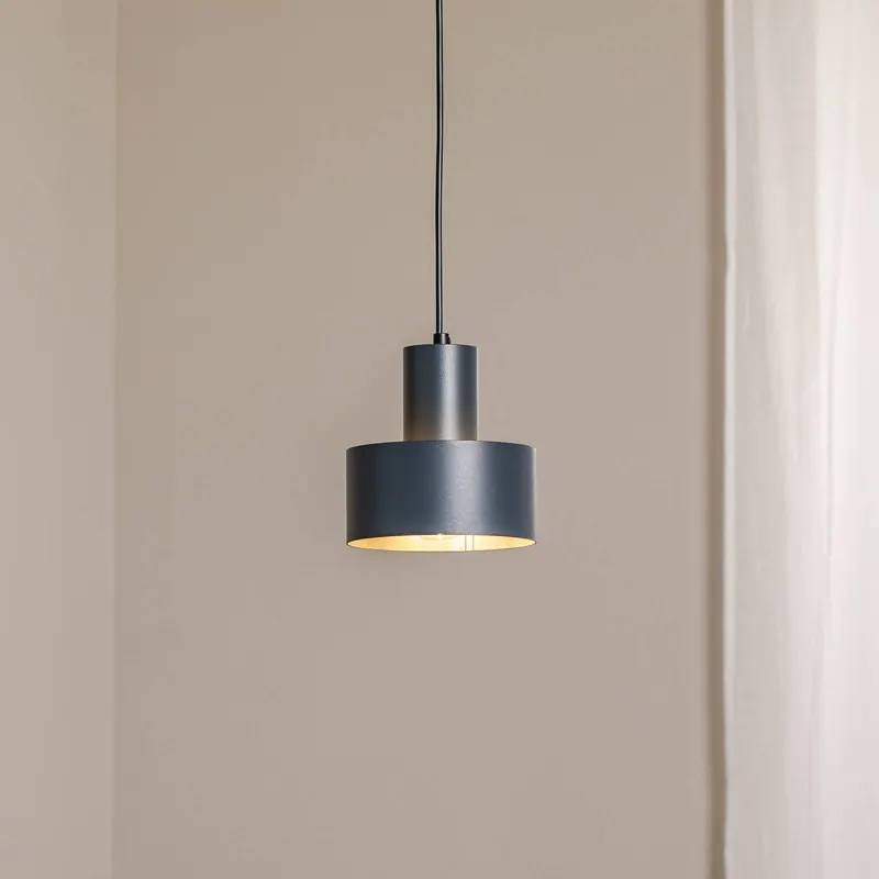 Żyrandol Rif S, antracytowy, 1-punktowy, Ø 15 cm, stal