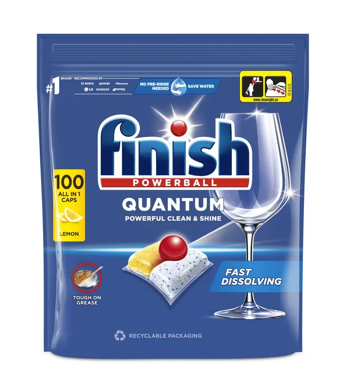 Kapsułki do zmywarki Finish Quantum all in 1 cytrynowe 100 szt.