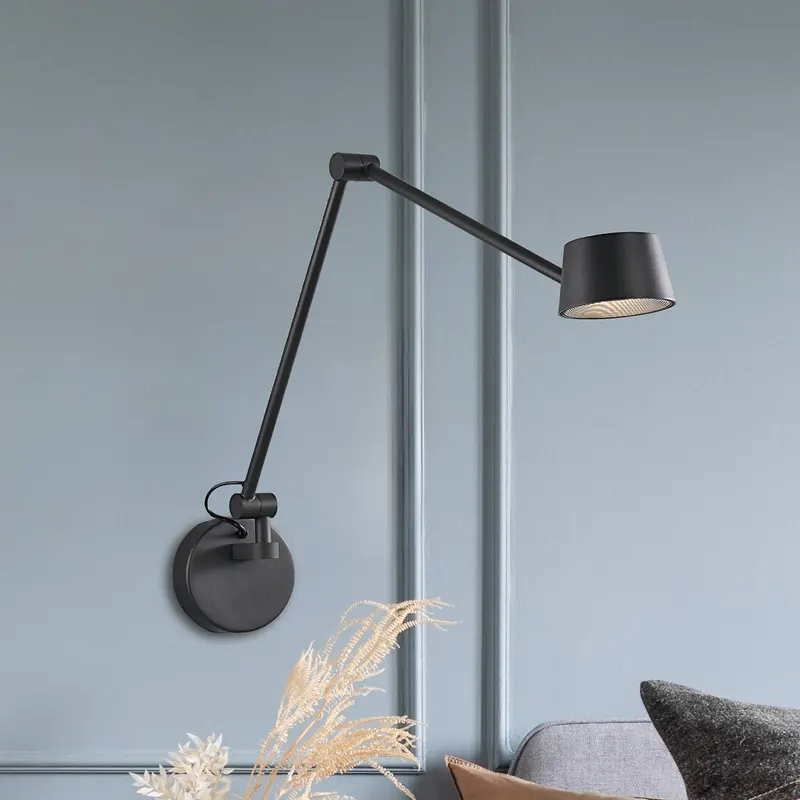 Kinkiet LED Savina, czarny, wysięg 92 cm, metal