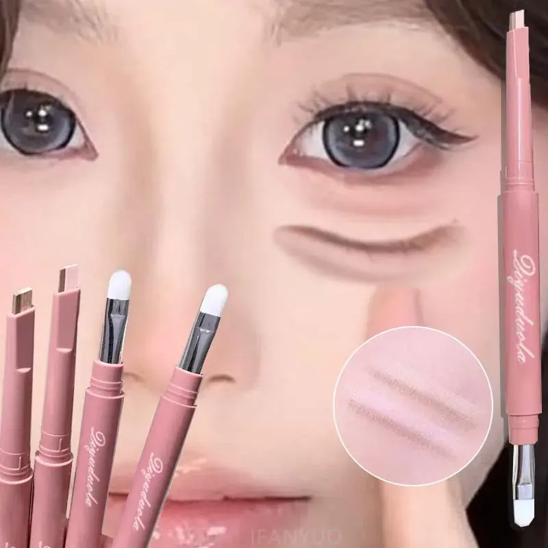 Rozświetlający kredka Aegyo Sal, wodoodporny, naturalny, dwukolorowy, do efektu leżącego jedwabnika, rozświetlacz pod oczy, cień do powiek, kontur do makijażu oczu.