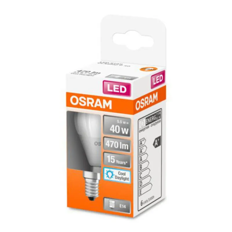 OSRAM Classic P żarówka E14 4,9W 6 500 K matowa