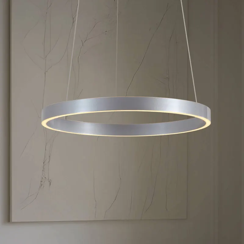 Żyrandol LED Lucande Yonam, Ø 60 cm, 1-punktowa, aluminium, CCT