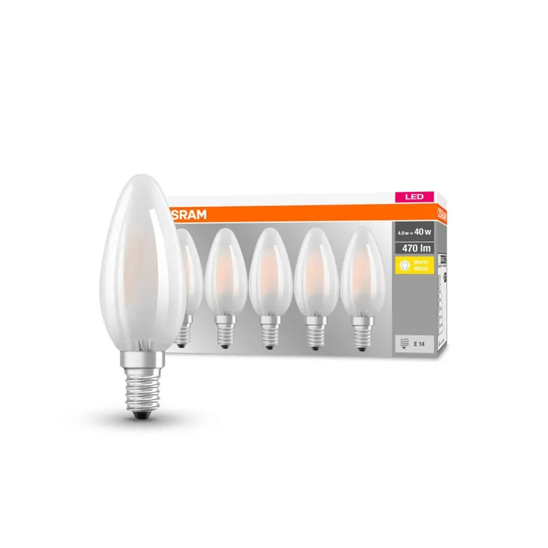 OSRAM żarówka świeca E14 4W 2 700 K 470lm 5 szt.