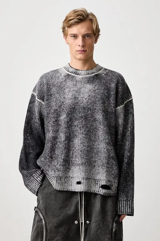 Represent  Reversible Fade Out sweter wełniany męski