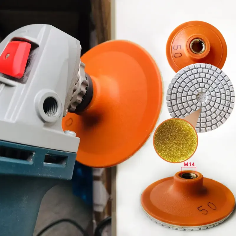 125 typ 50Grit tarcza szlifierska krawędzi płytek ceramicznych M14 szlifierka kątowa polerowanie na sucho marmur porcelana granit fazowanie krawędzi szlifierskiej