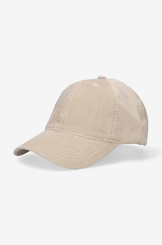 Wood Wood czapka z daszkiem sztruksowa Low profile corduroy cap