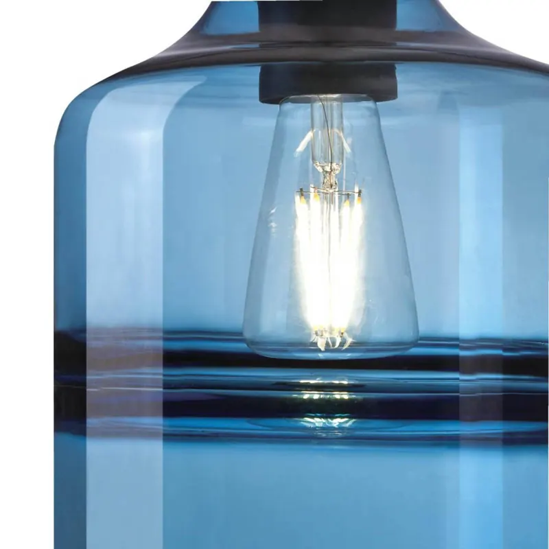 Lampa wisząca Westinghouse Soren, cylinder, szafirowy