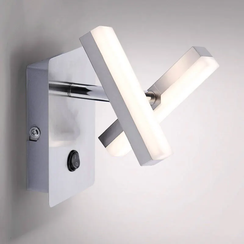 Prostokątna lampa ścienna LED Rico, dwupunktowa