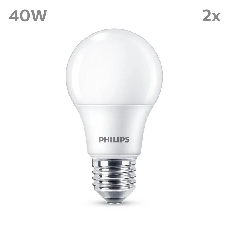 Philips LED E27 4,9W 470lm 2 700K mat 2 szt.