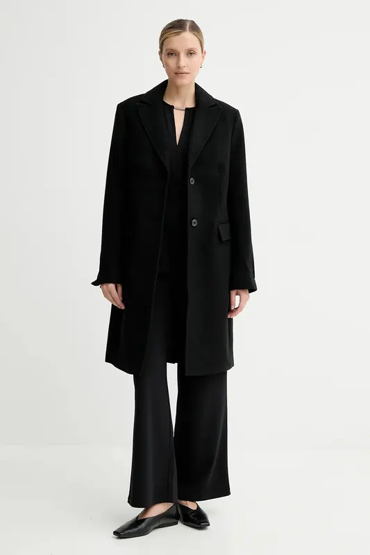 Calvin Klein płaszcz z wełną