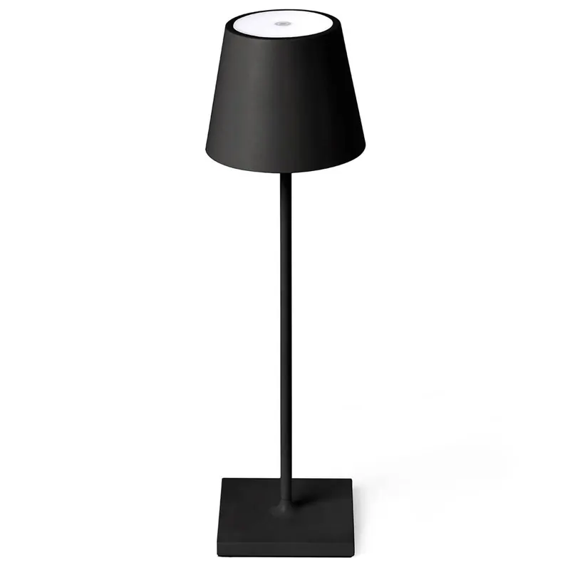 Lampa stołowa LED Toc ładowarka USB, IP54, czarna