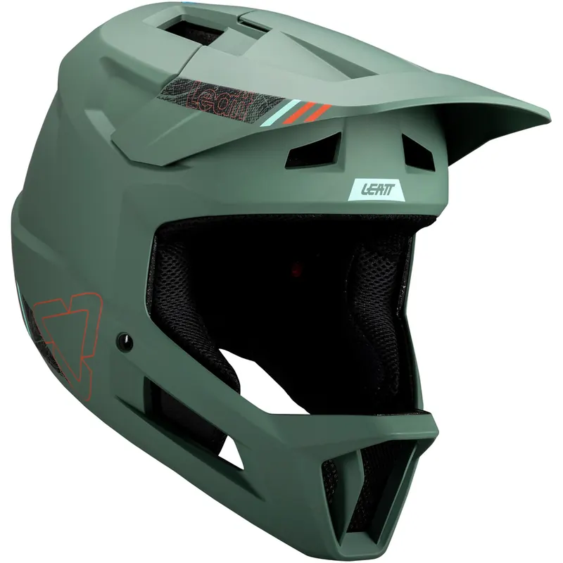 Kask rowerowy (full face) dziecięcy LEATT Helmet MTB Gravity 1.0 Junior V25 zielony (53-54)