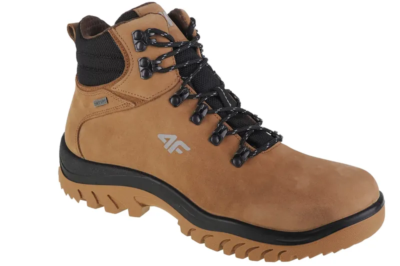 4F Men's Trek OBMH257-44S, Męskie, Brązowe, buty trekkingowe, nubuk, rozmiar: 45