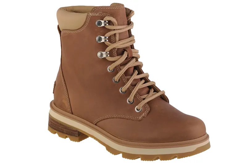 Sorel Lennox Lace STKD WP 2009281209, Damskie, Brązowe, trapery, skóra licowa, rozmiar: 38