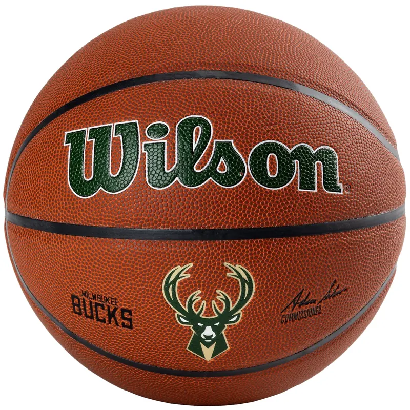 Wilson Team Alliance Milwaukee Bucks Ball WTB3100XBMIL, Unisex, Brązowe, piłki do koszykówki, Skóra kompozytowa, rozmiar: 7