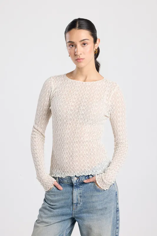 America Today Lillo Beige Maat: XS | Tops Outlet | Dames | Beige