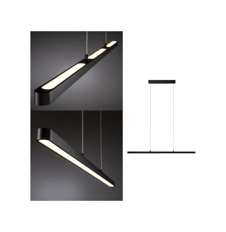 Lampa wisząca LED Paulmann Lento, czarna, 100 cm, światło skierowane w górę i w