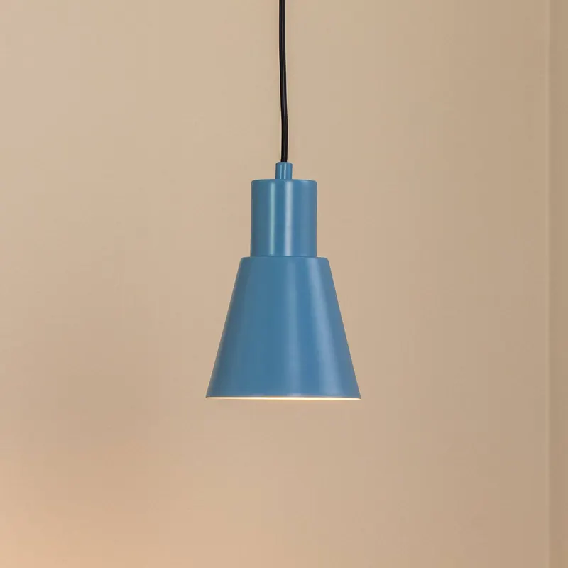 Żyrandol Konikkem, jasnoniebieska, metal, Ø 14 cm, E27