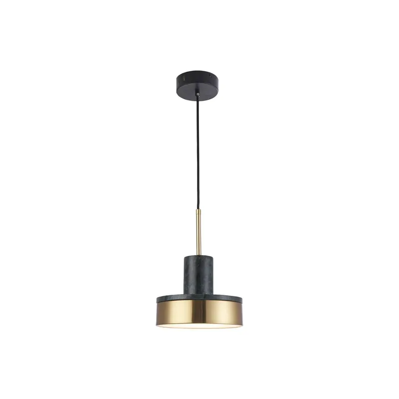 Lampa wisząca LED Lithos, złoty/zielony