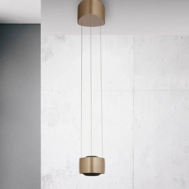 Paul Neuhaus lampa wisząca LED Q-Stretto, brązowa, 14,5 cm
