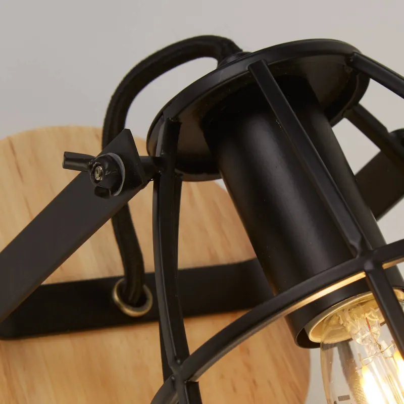 Lampa ścienna Cage II z kloszami z siatki