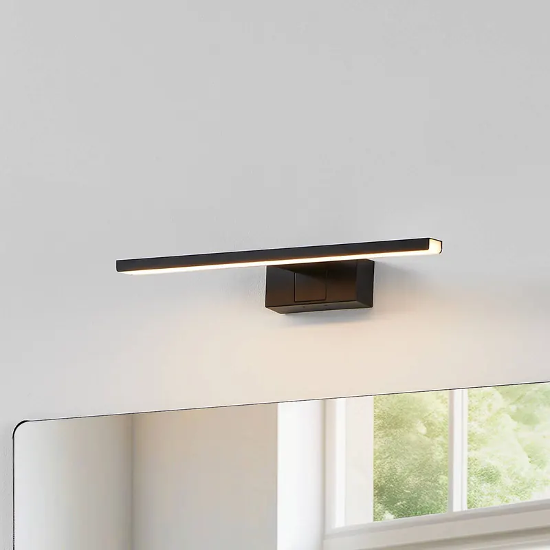 Kinkiet LED Conettilla, czarny, szerokość 40 cm, IP44, CCT