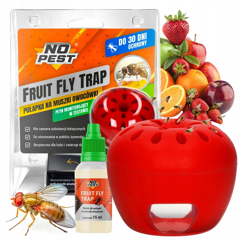 Pułapka Na Muszki Owocówki Z Wabikiem Fruit Fly Trap No Pest Naturalna