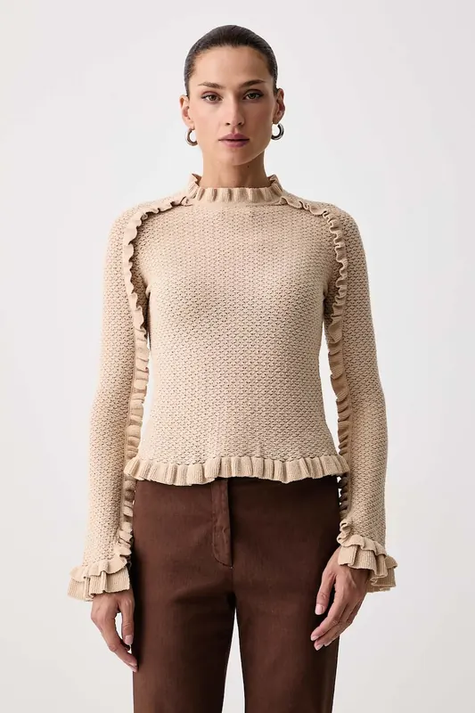 Marella sweter damski z bawełną MLLMULINO