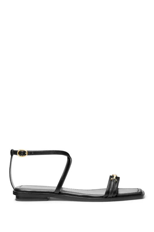 Michael Kors Lena Flat Sandal Black Maat: 38 | Sandalen Outlet | Dames | Zwart