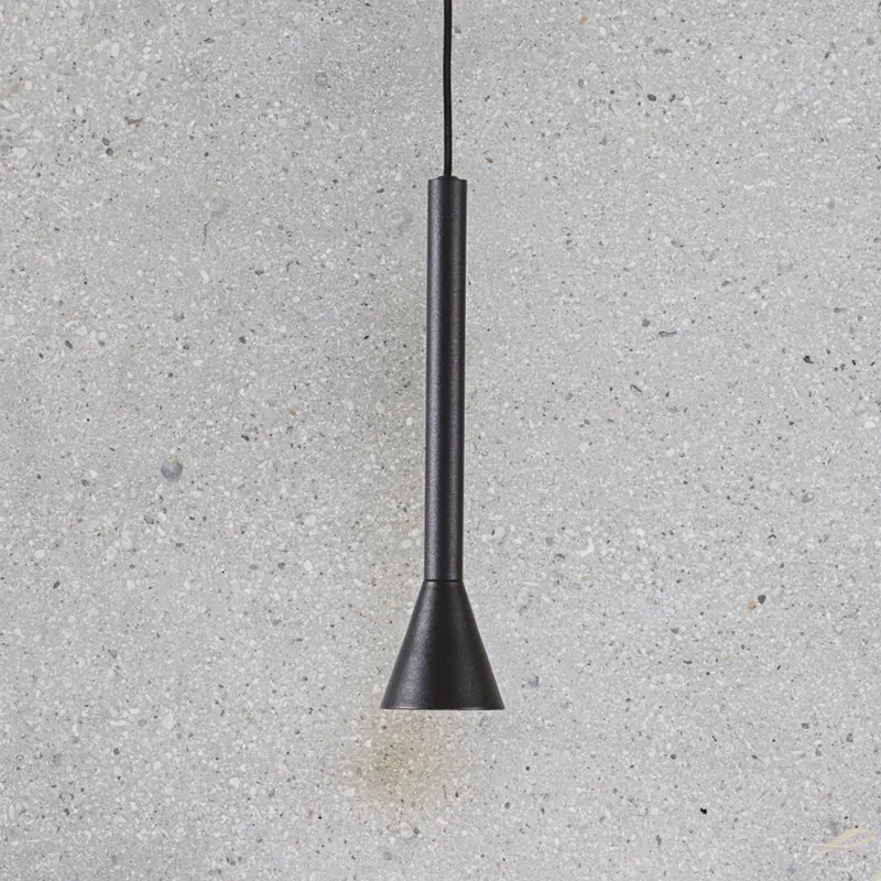 Lampa wisząca LED IDEAL LUX Diesis, czarna, średnica 6 cm, metalowa