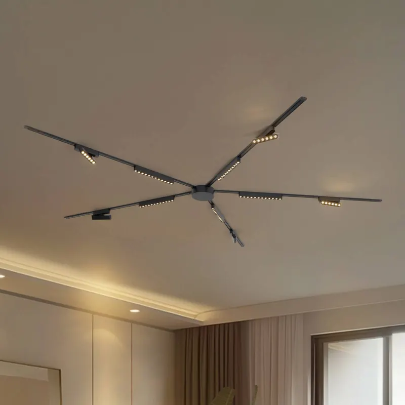 System szynowy 48 V Lumaro, 10 listew LED, czarny, CCT