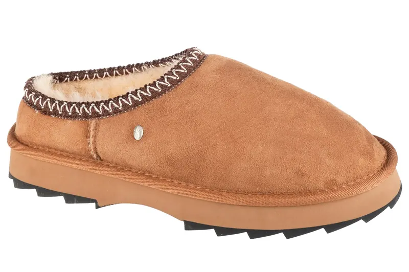 EMU Australia Sharky Scuff W13179-CHES, Damskie, Brązowe, kapcie, skóra zamszowa, rozmiar: 39