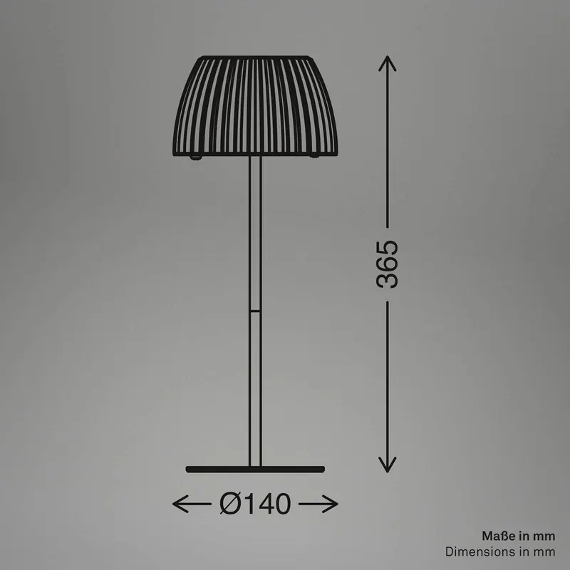 Lampa stołowa LED Loca, brązowa, wysokość 36 cm, metal/tworzywo sztuczne