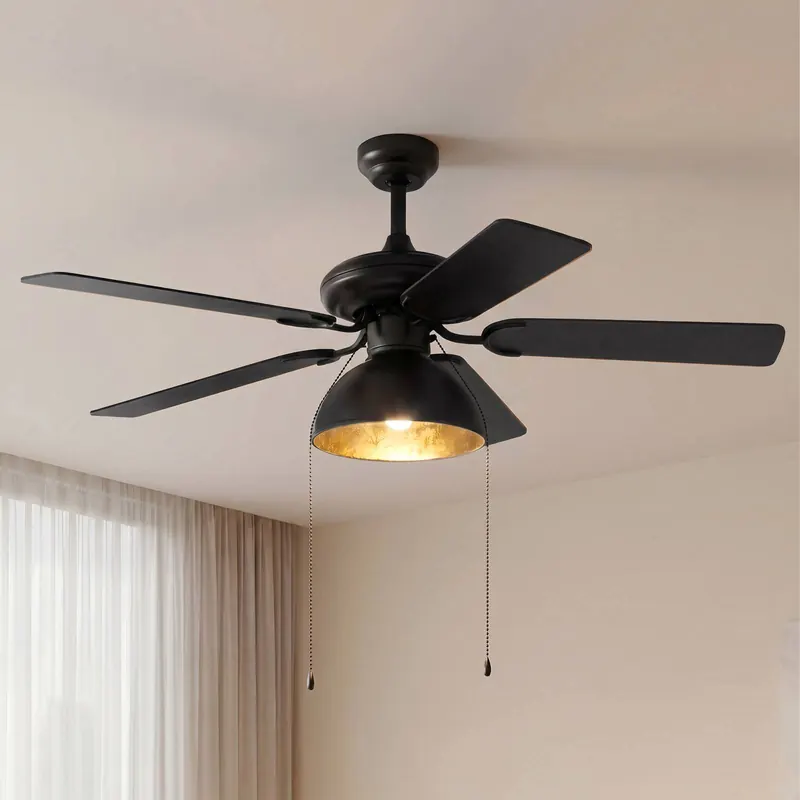 Wentylator sufitowy Lucande z oświetleniem Shamoian, cichy, Ø 130 cm