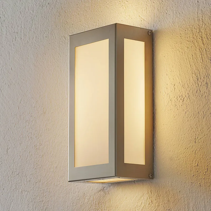 Kinkiet zewnętrzny LED z czujnikiem Aqua Rain, stal nierdzewna