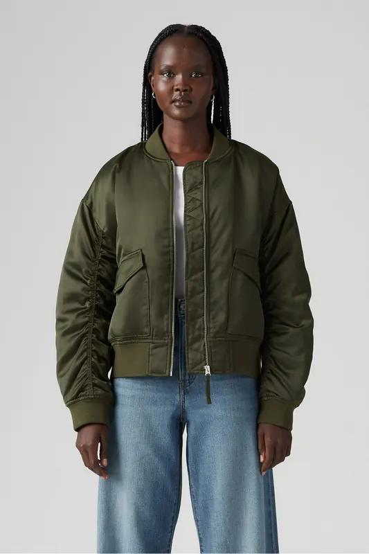 Levi's Andy Tech Jacket Green Maat: M | Bomberjacks Outlet | Dames | Groen