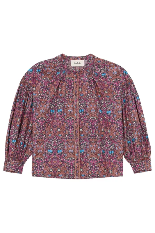 BA&SH Chemise Ulysse Rose Maat: M | Longsleeves Outlet | Dames | Blauw
