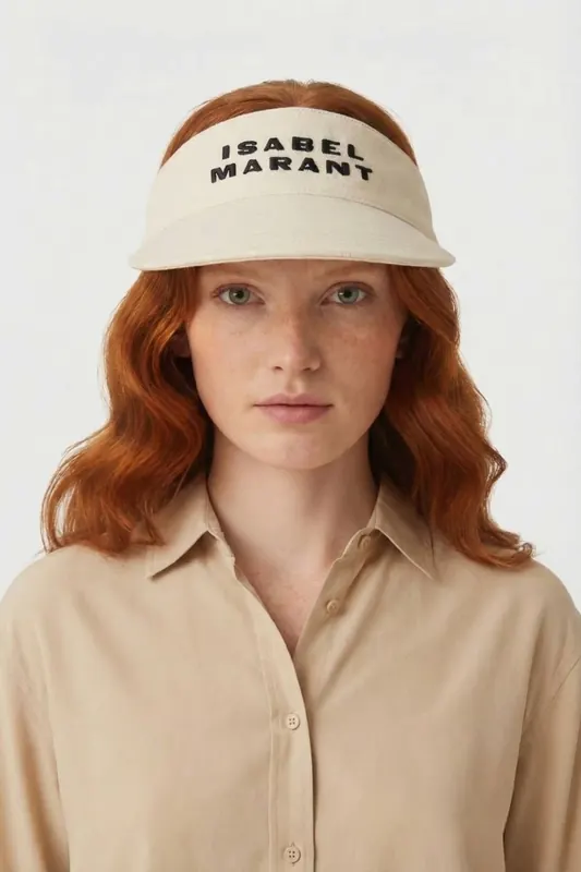 Isabel Marant Tyry Hat Ecru Black Maat: 57 | Hoeden Outlet | Dames | Zwart