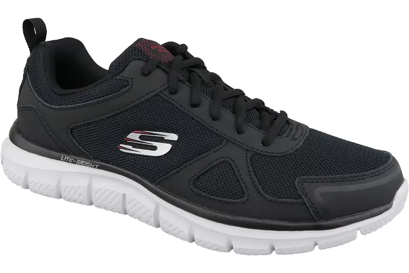 Skechers Track-Scloric 52631-BKRD, Męskie, Czarne, buty sneakers, tkanina, rozmiar: 41