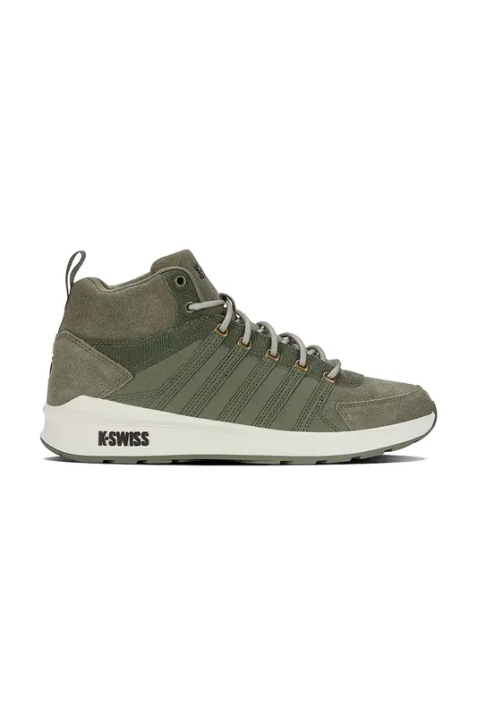 K-Swiss sneakersy skórzane VISTA TRAINER MID WNT