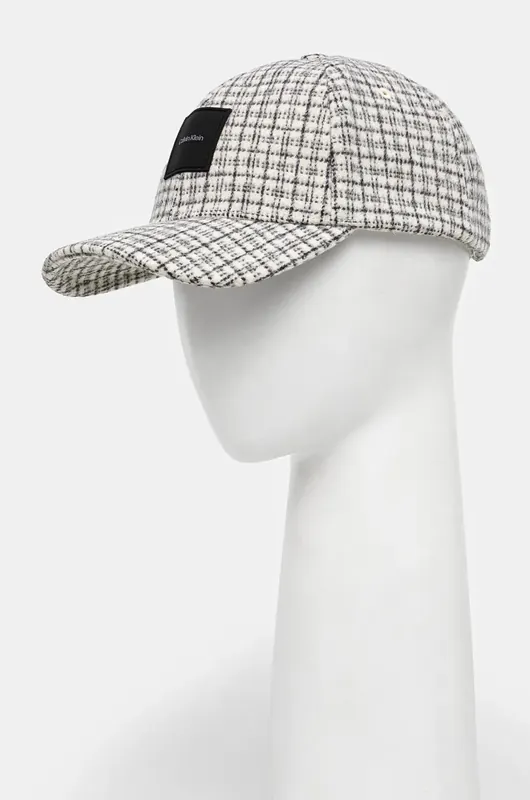 Calvin Klein czapka z daszkiem wełniana