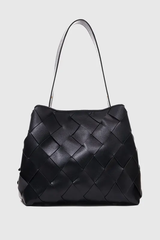 Núnoo Chiara Braided Florence Black W. Gold Maat: OS | Handtassen Outlet | Dames | Zwart