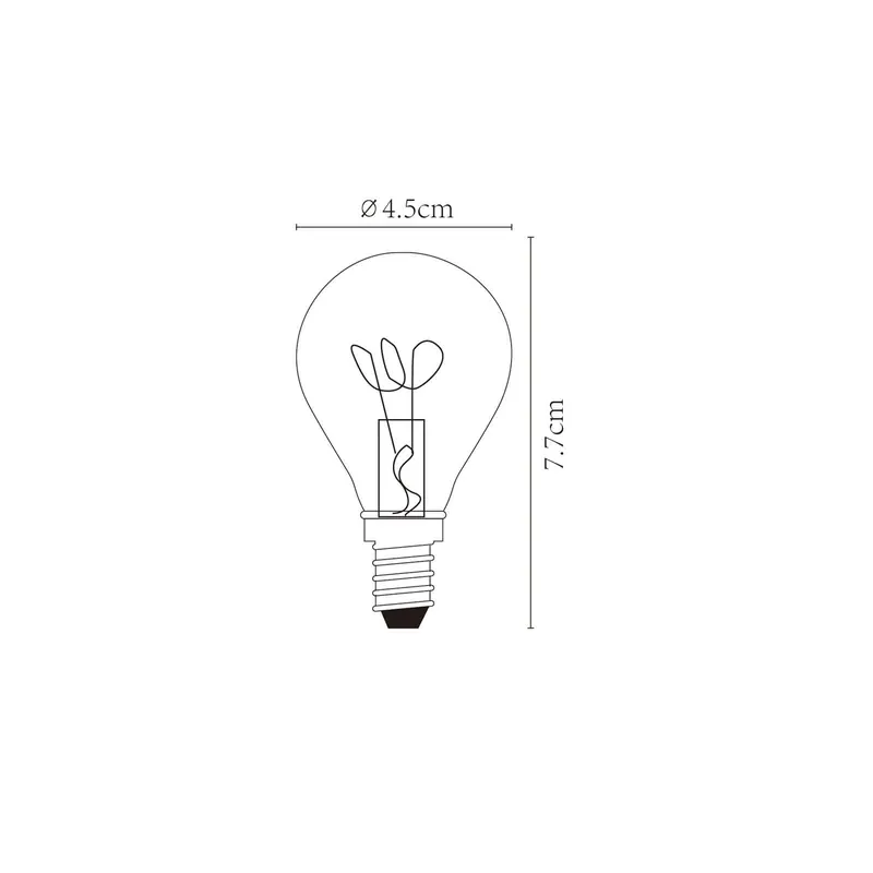 Żarówka LED E14 3W drop amber 2,200K ściemniana