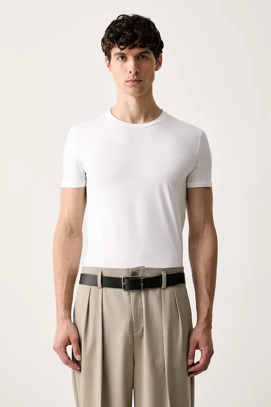 MM6 Maison Margiela T-shirt męski bawełniany z elastanem